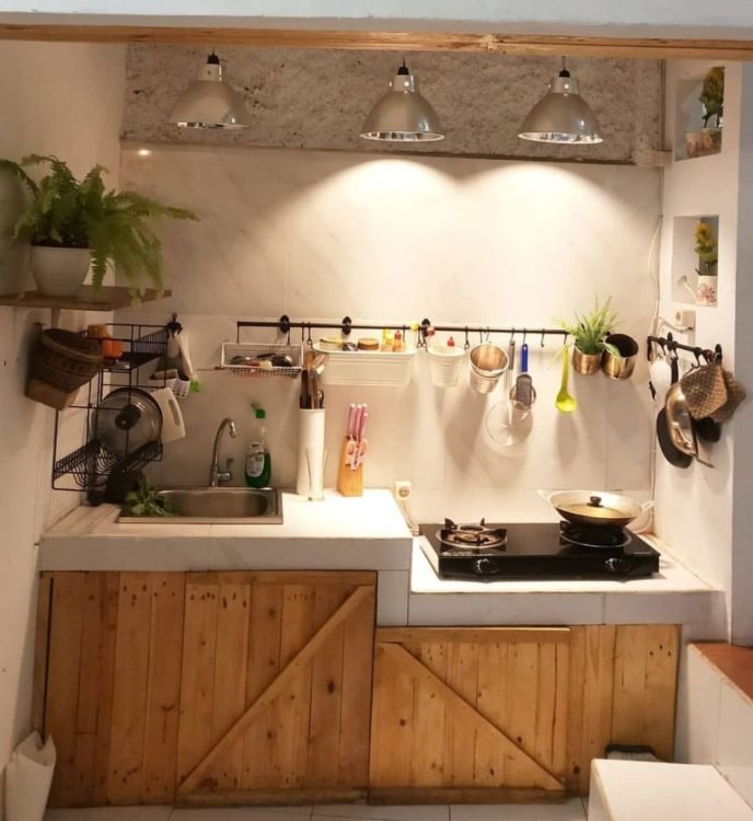 Contoh Desain Dapur Sederhana tanpa Kitchen Set