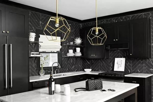 Model Dapur Nuansa Hitam Kekinian yang Elegan Model Dapur